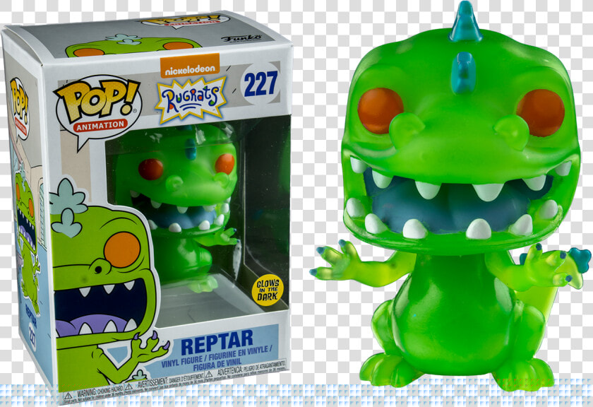 Reptar Glow In The Dark Us Exclusive Pop Vinyl Figure   Reptar Glow In The Dark Pop  HD Png DownloadTransparent PNG