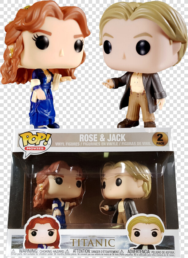 Rose  amp  Jack Pop Vinyl Figure 2 pack   Funko Pop Jack Y Rose Titanic  HD Png DownloadTransparent PNG