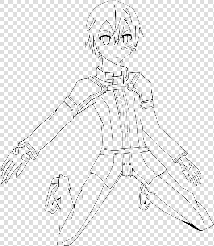 Sword Art Online Ordinal Scale Kirito Lineart   Line Art  HD Png DownloadTransparent PNG