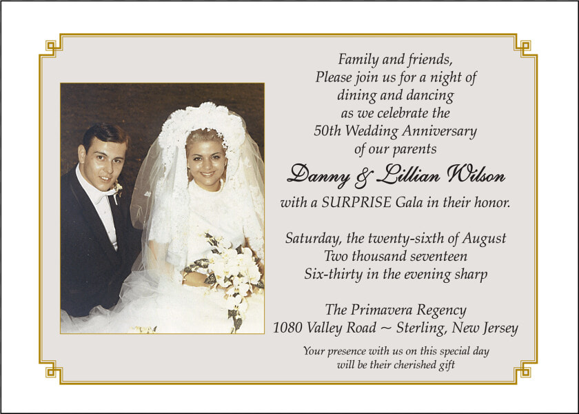 50th Wedding Anniversary Party Invitation   Picture Frame  HD Png DownloadTransparent PNG