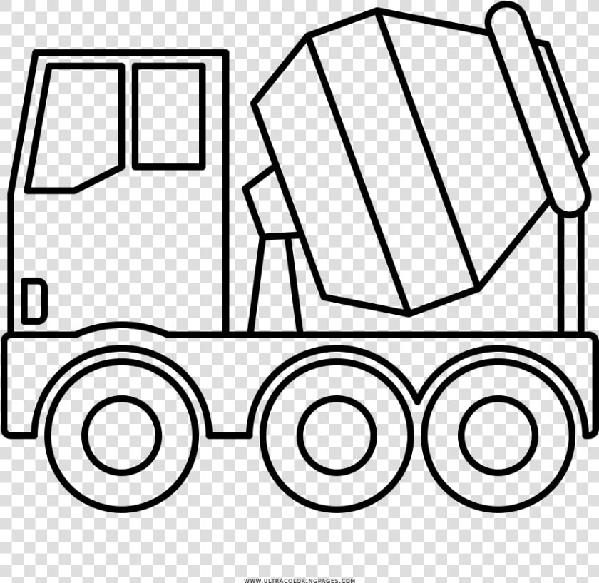 Concrete Mixer Truck Coloring Page   Tow Truck Coloring Pages  HD Png DownloadTransparent PNG