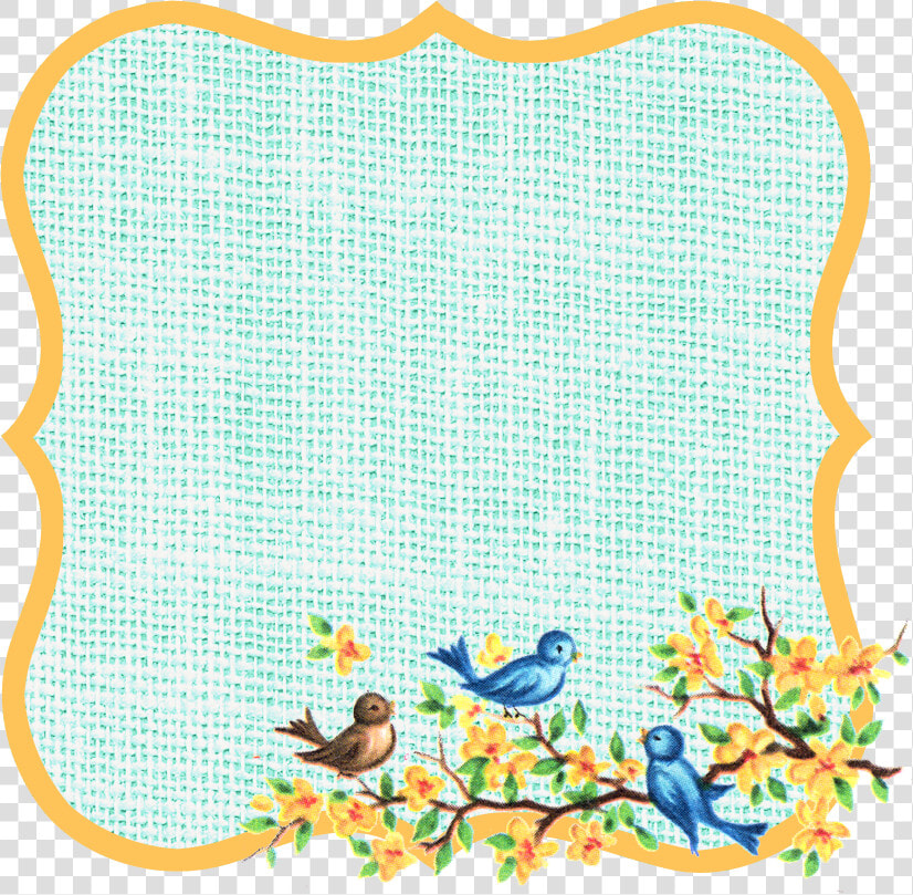 Free Vintage Bluebird Tags 1 2013 By Fptfy   Bluebird Frame  HD Png DownloadTransparent PNG