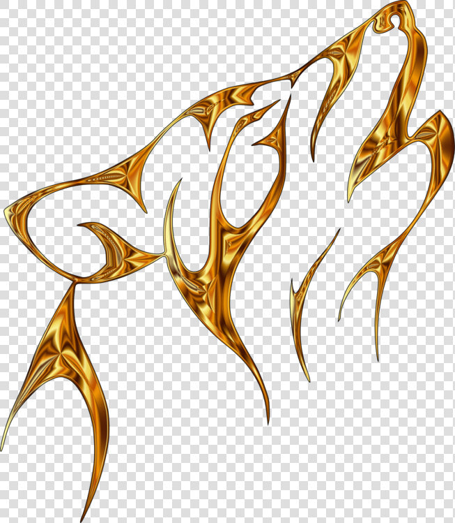 Drawing Chrome Tattoo   Line Drawing Wolf Head  HD Png DownloadTransparent PNG