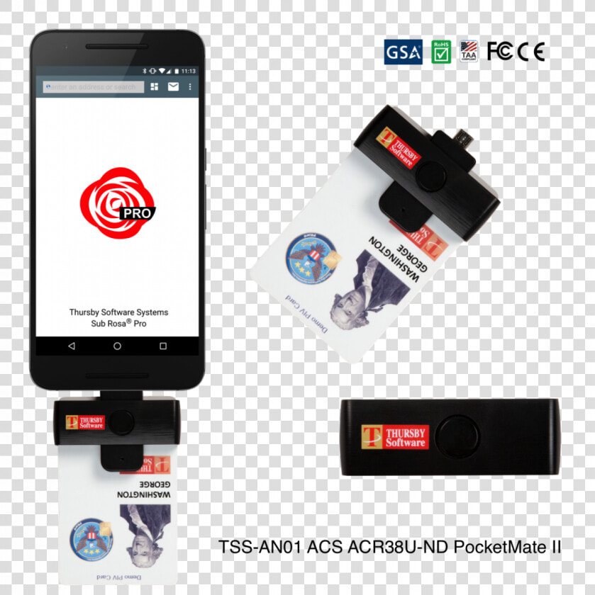 Thursby Pkard Cac Piv Android Tablet Samsung Galaxy   Id Card Reader Android  HD Png DownloadTransparent PNG