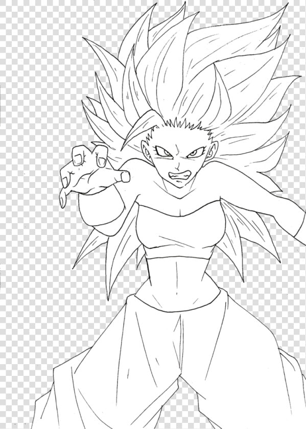 Caulifla Ssj3 Lineart Transparent  HD Png DownloadTransparent PNG