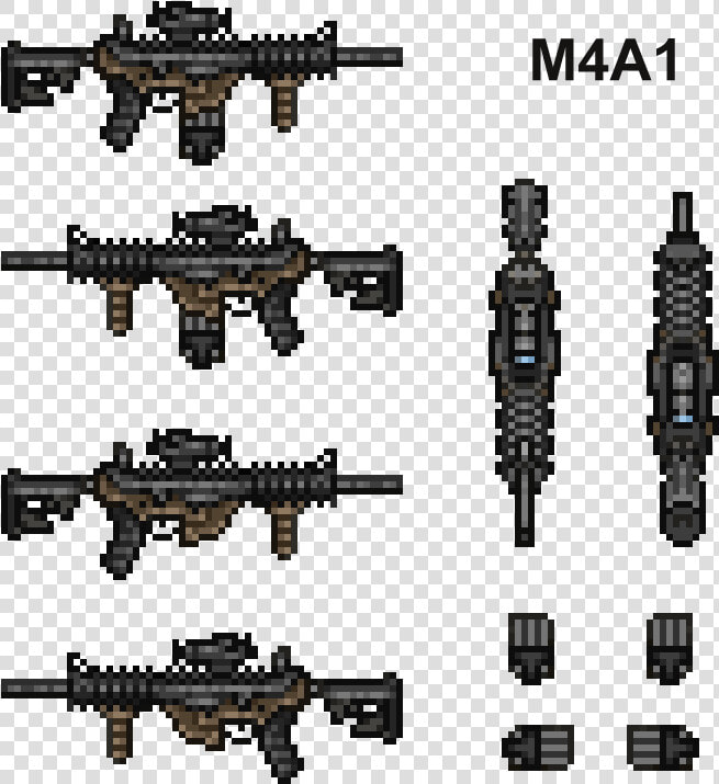 M4 Carbine   Png Download   M4a1 Pixel  Transparent PngTransparent PNG