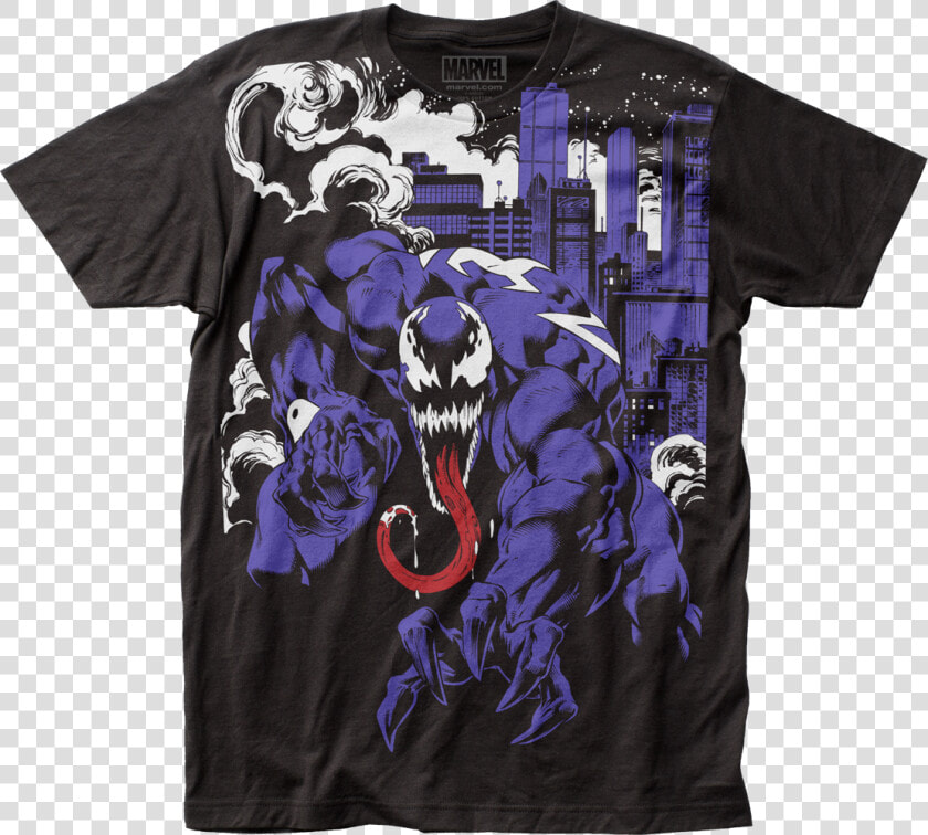Venom At Night Marvel Comics T shirt   Shirt  HD Png DownloadTransparent PNG