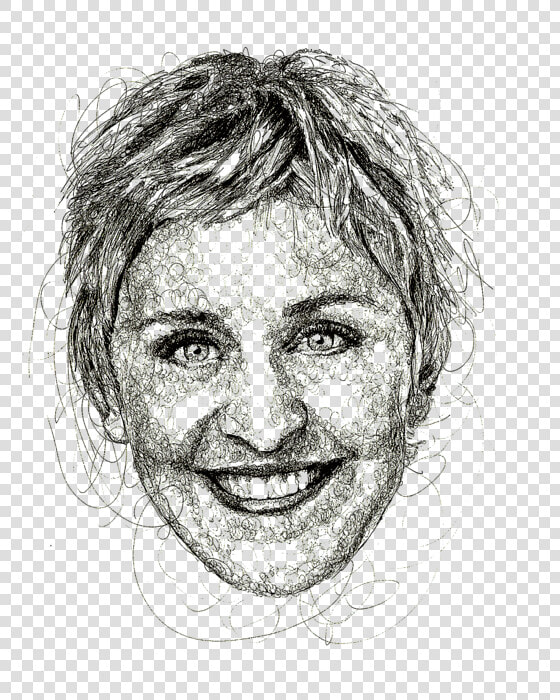 Sketch Of Ellen Degeneres  HD Png DownloadTransparent PNG