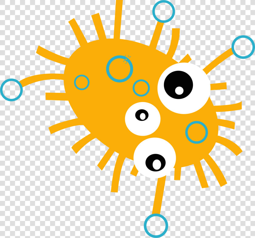 Germs Clipart Microorganism   Yellow Background Bacteria  HD Png DownloadTransparent PNG