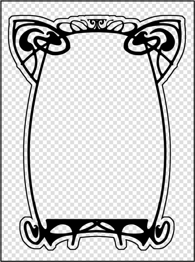 Transparent Art Nouveau Border Png   Art Nouveau Frame Vector  Png DownloadTransparent PNG