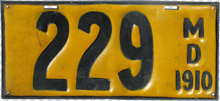 Maryland License Plate  1910   1910 Maryland License Plate  HD Png DownloadTransparent PNG