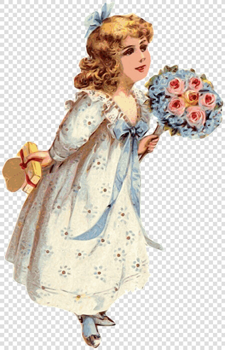 Child  Girl  Children S Day  Blonde  Doll  Beauty   Vintage Girl Clip Art  HD Png DownloadTransparent PNG