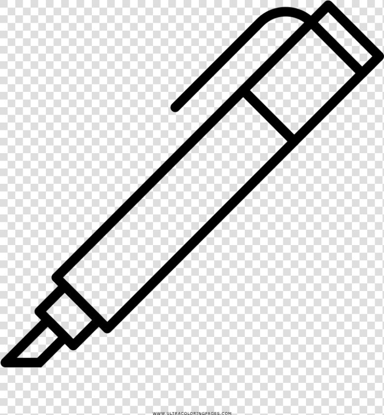Highlighter Coloring Page   Felt Tip Pen Icon  HD Png DownloadTransparent PNG