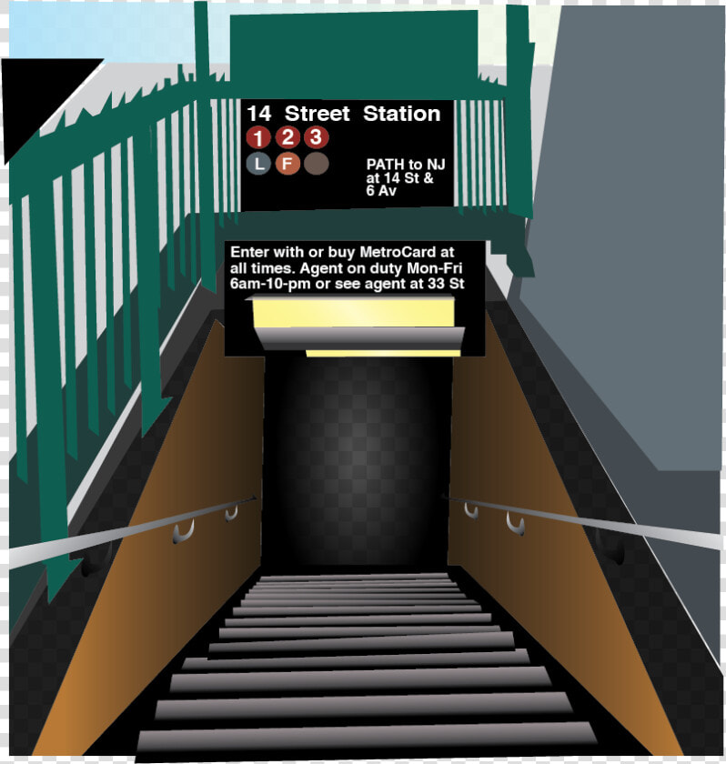 Walking Down Subway Stairs  HD Png DownloadTransparent PNG
