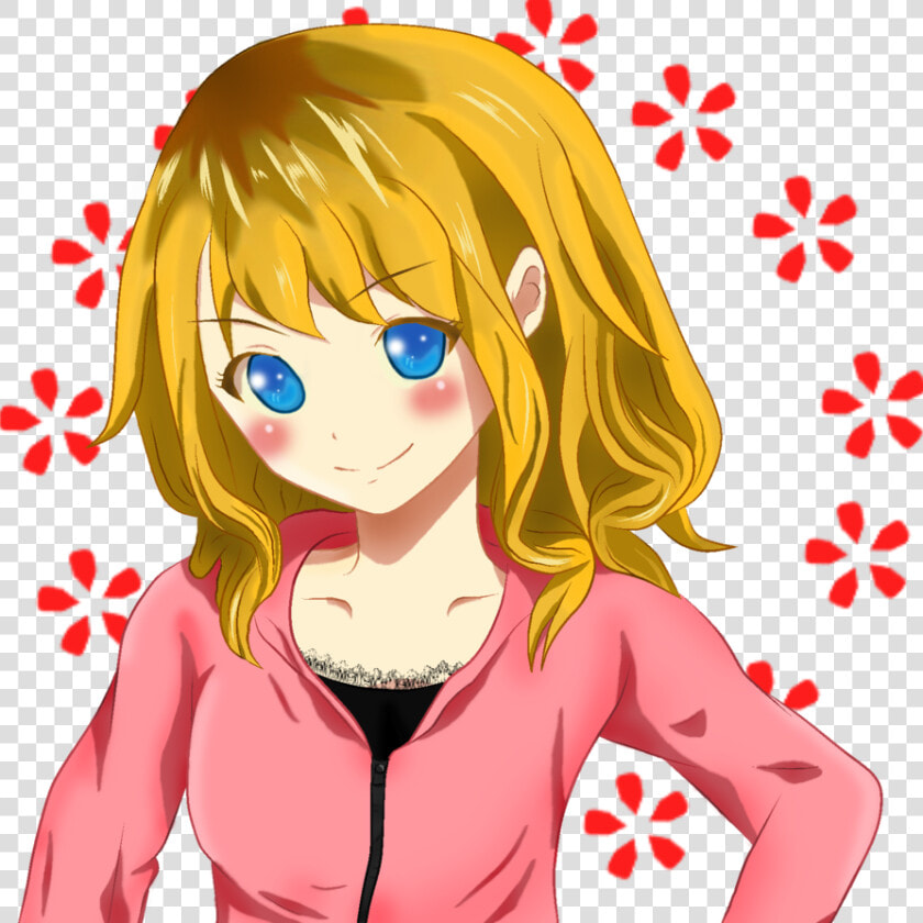 Transparent Anime Girl Hair Png   Cartoon Girl Blue Eyes Blonde Hair  Png DownloadTransparent PNG