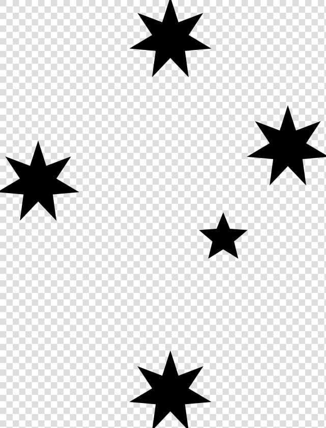 Stars Black Silhouette Free Picture   Southern Cross Svg  HD Png DownloadTransparent PNG