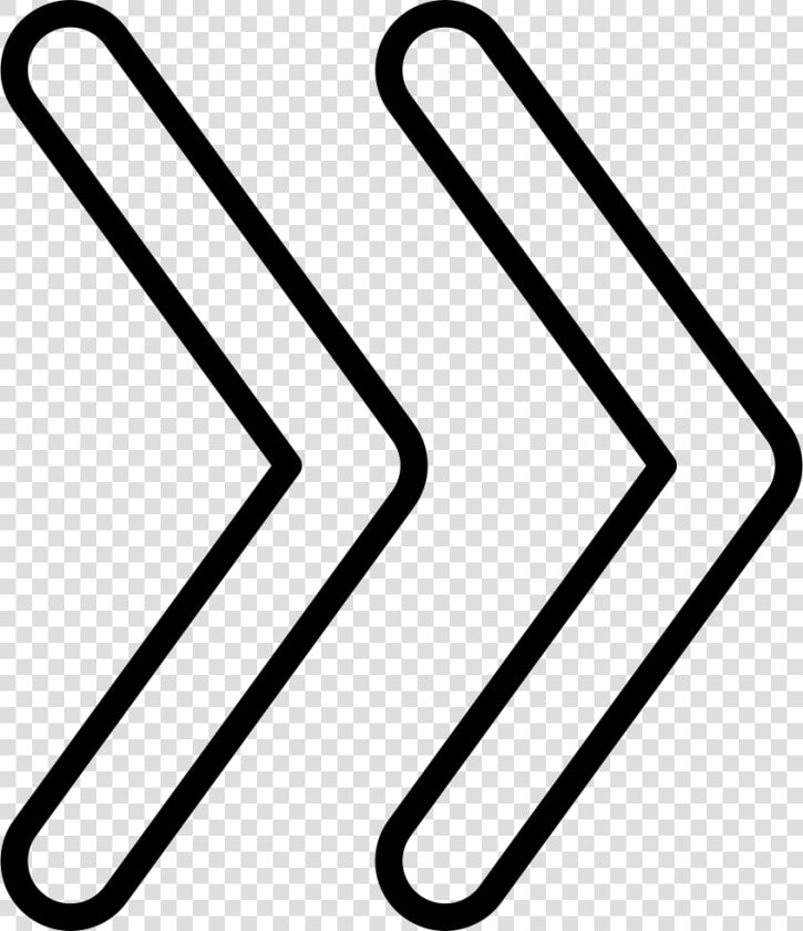 Double Arrows Angles Outline  HD Png DownloadTransparent PNG