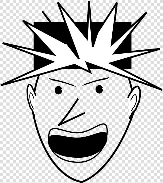 Angry Punk Svg Clip Arts   Angry Clip Art Black And White  HD Png DownloadTransparent PNG