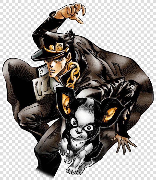 Unit Jotaro Kujo And Iggy   Jojo Bizarre Adventure Iggy Transparent Jotaro  HD Png DownloadTransparent PNG