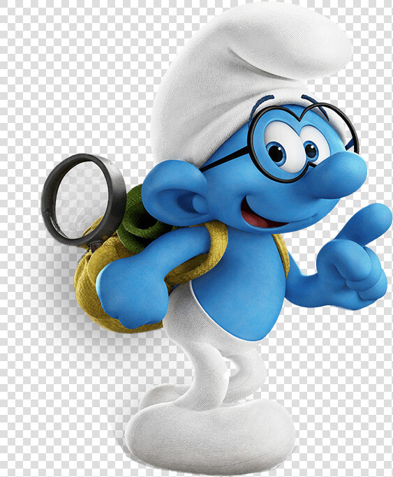 Brainy Smurf On A Hike   Smurfs The Lost Village Brainy  HD Png DownloadTransparent PNG