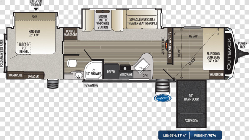 Floorplan   Toy Hauler Floor Plan 2020  HD Png DownloadTransparent PNG