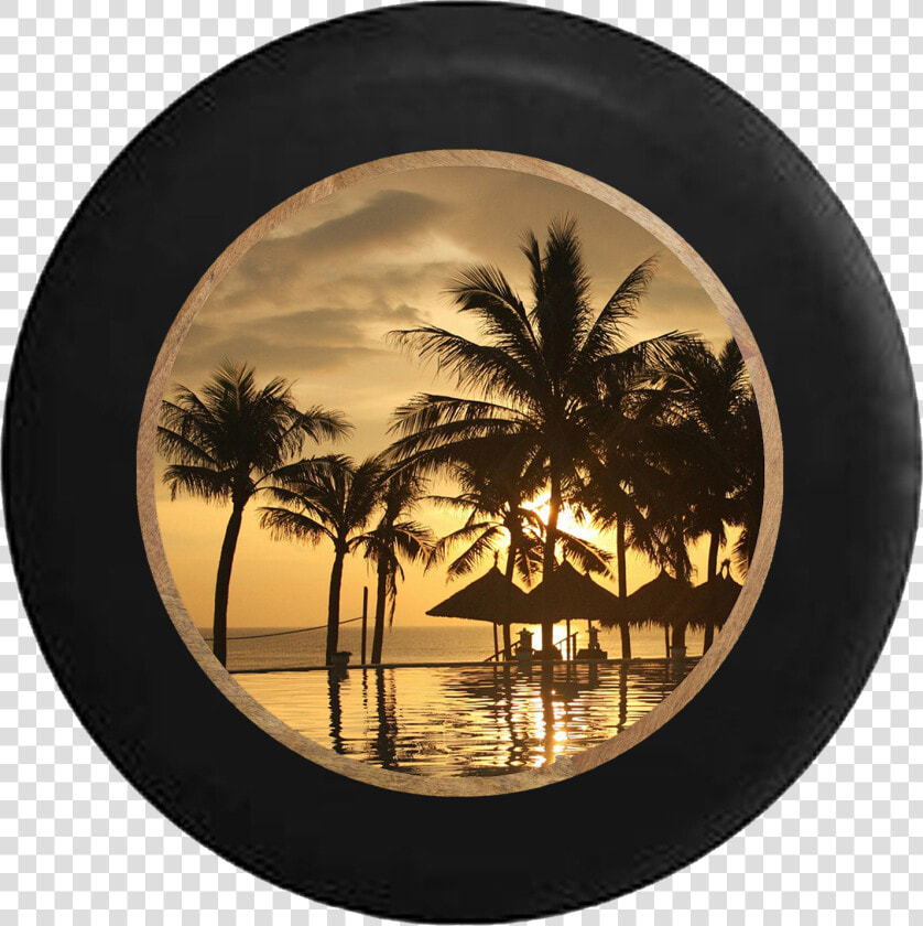 Tropical Island Beach Vacation Hut Palm Trees Rv Camper   Sunset In Phuket Thailand  HD Png DownloadTransparent PNG