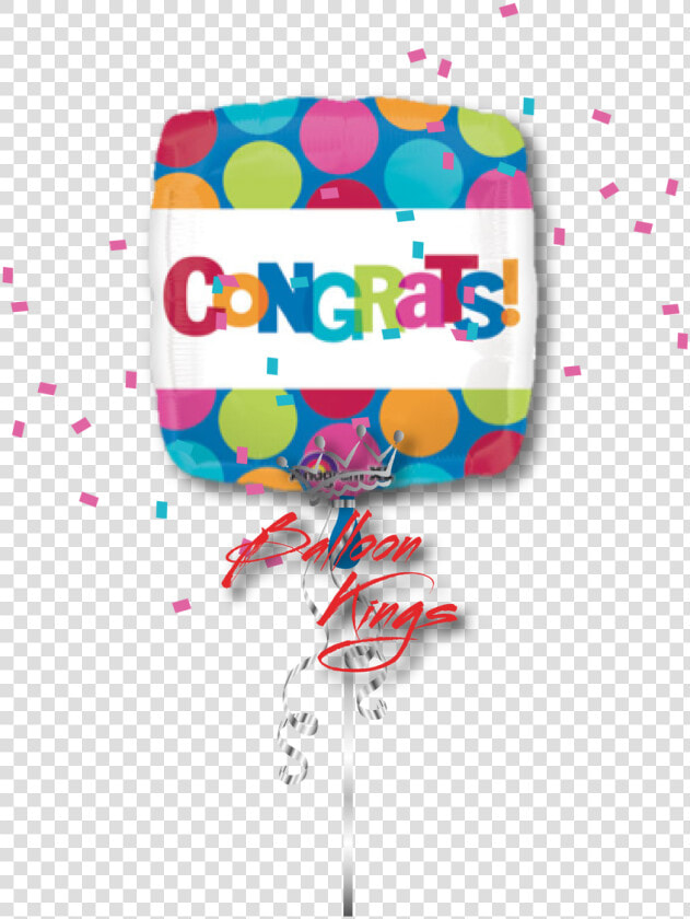 Cabana Dots Congratulations Dessert Plates   Balloon  HD Png DownloadTransparent PNG