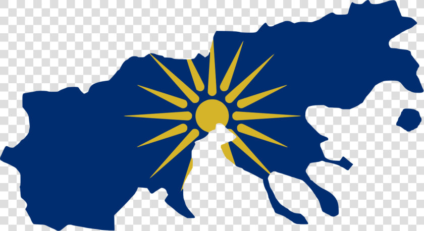 Macedonia Map With Greek Flag  HD Png DownloadTransparent PNG