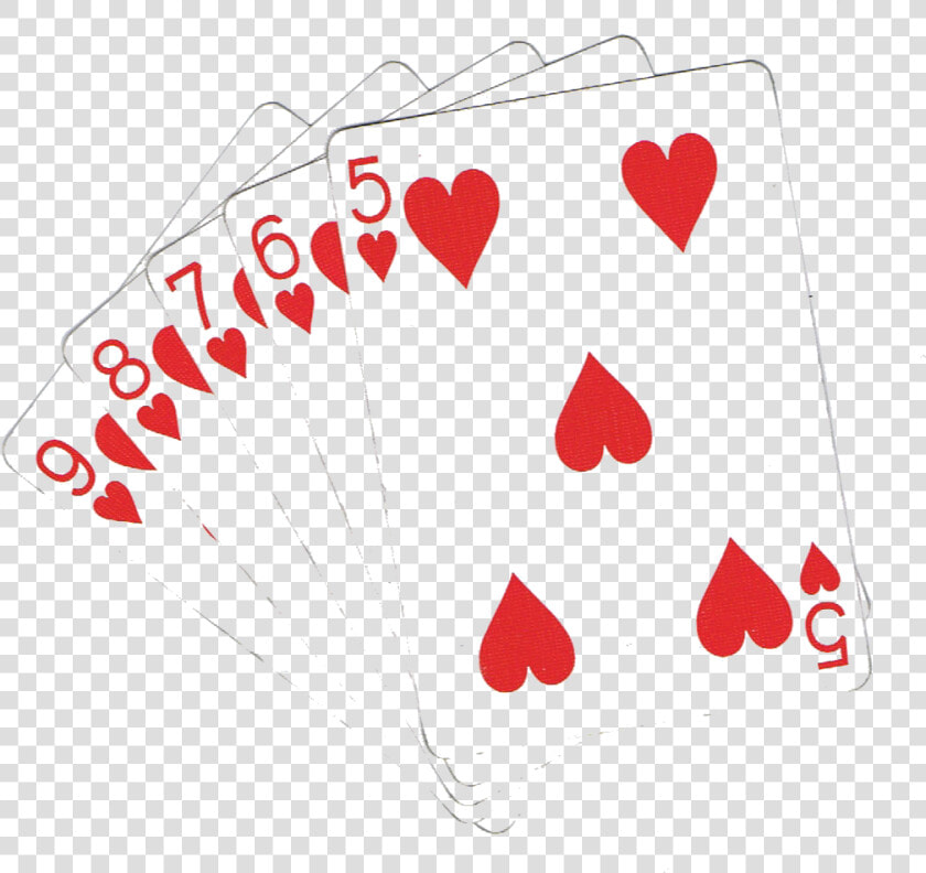 5 Of Hearts Playing Card   Png Download   Heart Playing Cards Transparent  Png DownloadTransparent PNG