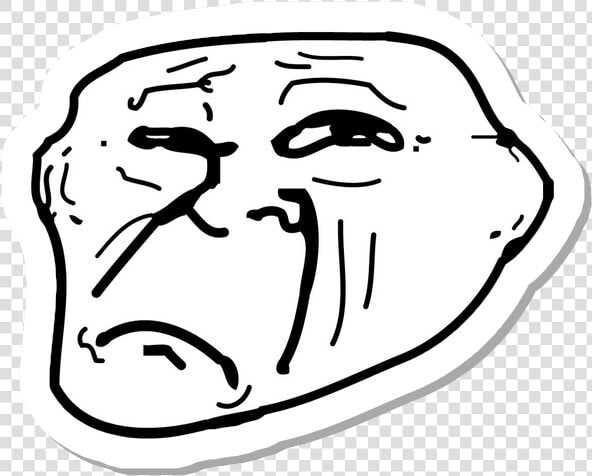 Meme Sticker Messages Sticker 9   Sad Troll Face Png  Transparent PngTransparent PNG