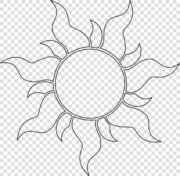 Outline Tangled Sun  HD Png DownloadTransparent PNG