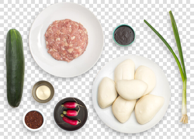 Chicken Steam Buns With French Breakfast Radish  amp  Cucumber   Charcuterie  HD Png DownloadTransparent PNG