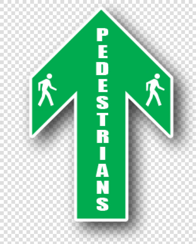 Blue Floor Directional Arrow For Pedestrians  With   Traffic Sign  HD Png DownloadTransparent PNG