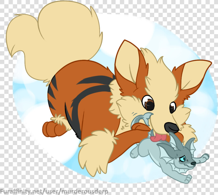 Arcanine Uses Lick On Waterlily   Growlithe X Vaporeon  HD Png DownloadTransparent PNG