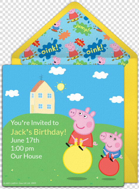 Peppa Pig Birthday Invite  HD Png DownloadTransparent PNG