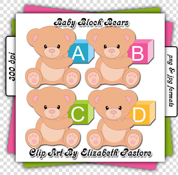 Bear Baby Blocks Clip Art Consist Of 26 Different Images   Clip Art  HD Png DownloadTransparent PNG