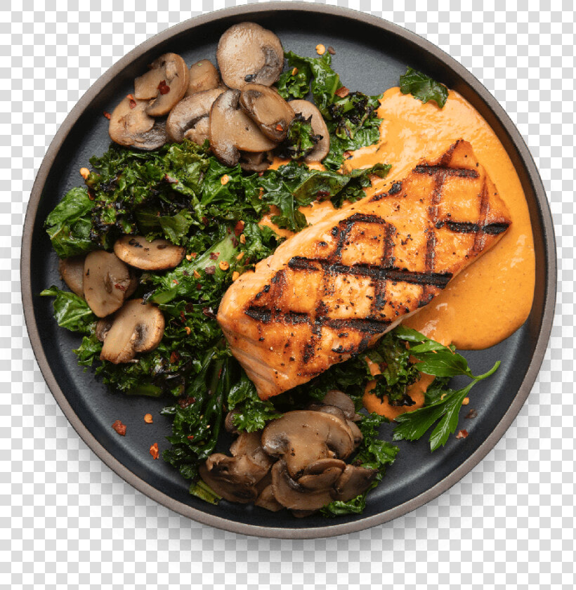 Romesco Salmon   Agedashi Tofu  HD Png DownloadTransparent PNG
