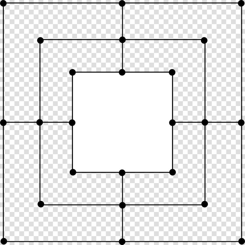 Nine Men Morris Board  HD Png DownloadTransparent PNG