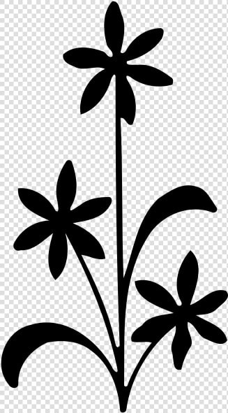 Flower Vector Silhouette   Gambar Siluet Bunga Mudah  HD Png DownloadTransparent PNG