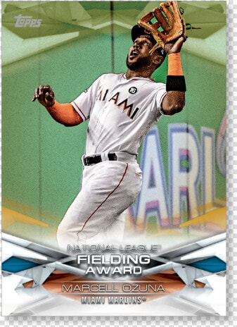 2018 Topps Series 1 Baseball Marcell Ozuna Mlb Awards   Baseball Player  HD Png DownloadTransparent PNG