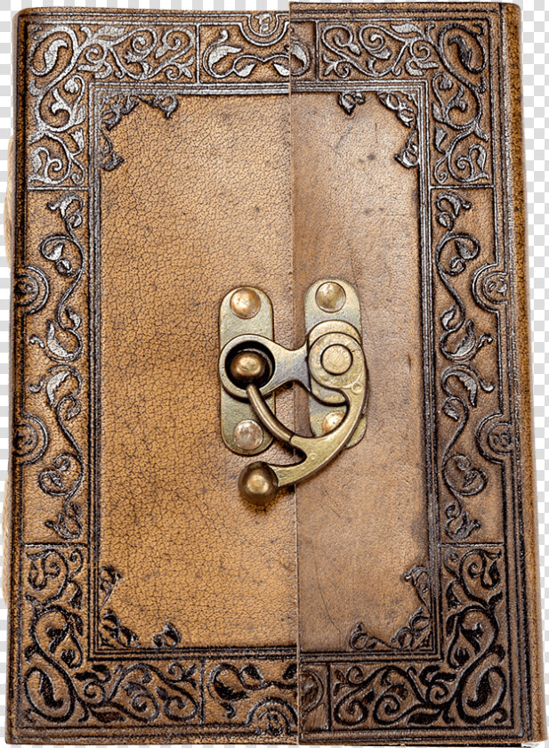 Ornate Border Leather Journal With Clasp   Motif  HD Png DownloadTransparent PNG