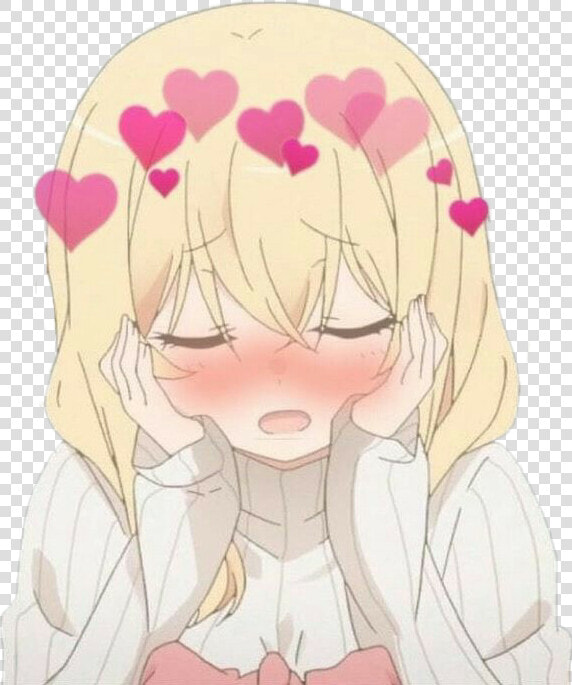  anime  animes  hearts  aesthetic  pink  heart  coração   Anime Girl Hearts Aesthetic  HD Png DownloadTransparent PNG