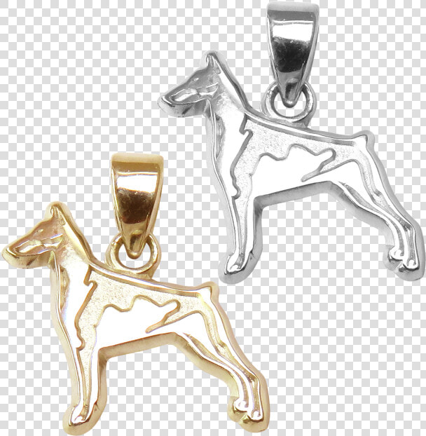 Doberman Pinscher Charm Or Pendant In Sterling Silver   Doberman Charms Gold  HD Png DownloadTransparent PNG