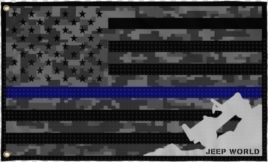 Jeep World Usa Back The Blue Jeep Flag   Digital Camo American Flag  HD Png DownloadTransparent PNG