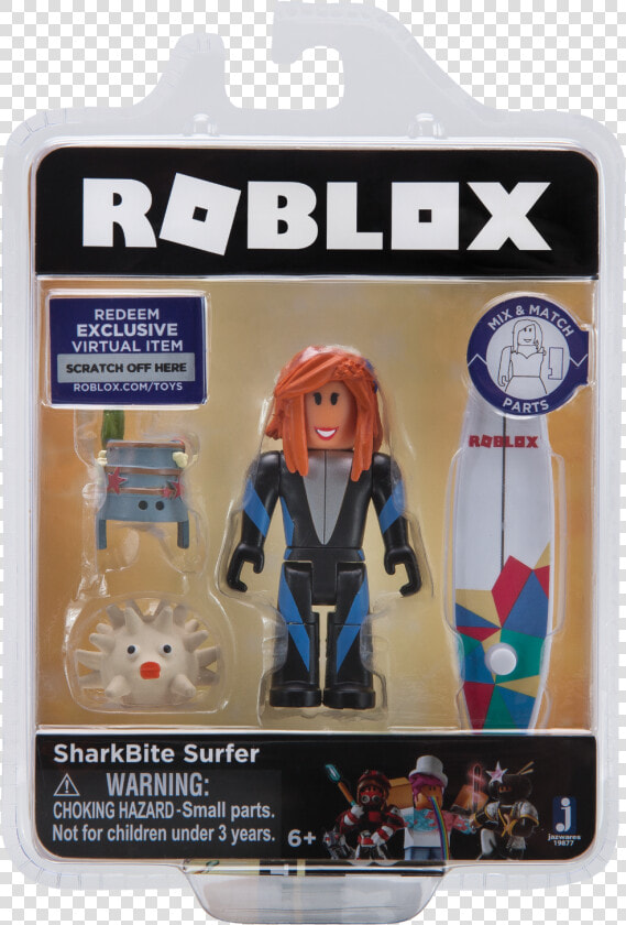 Roblox Sharkbite Surfer Mini Action Figure With Virtual   Shark Bite Roblox Toy  HD Png DownloadTransparent PNG