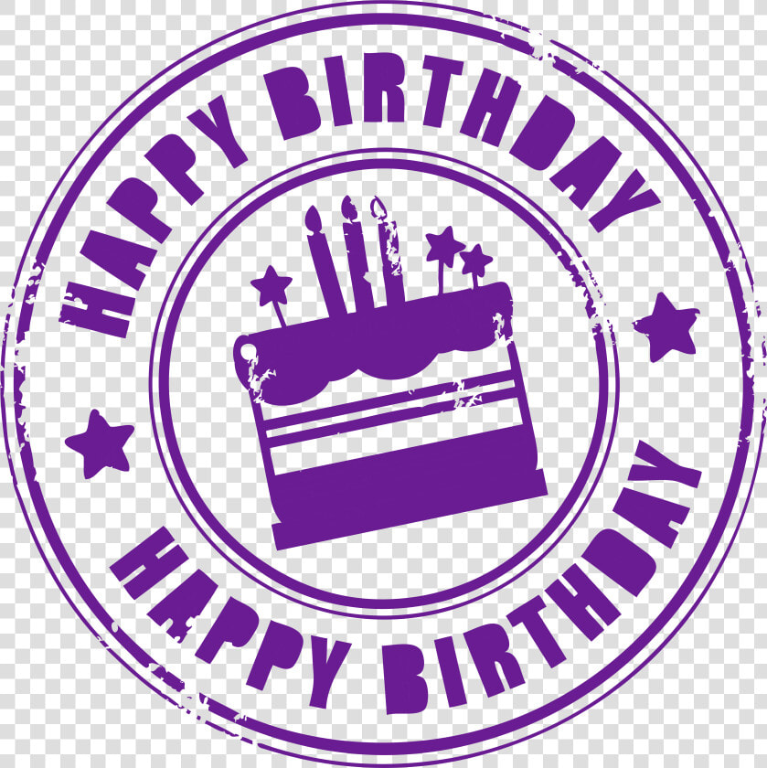 Circle Clipart Happy Birthday   Happy Birthday Stamp Transparent  HD Png DownloadTransparent PNG