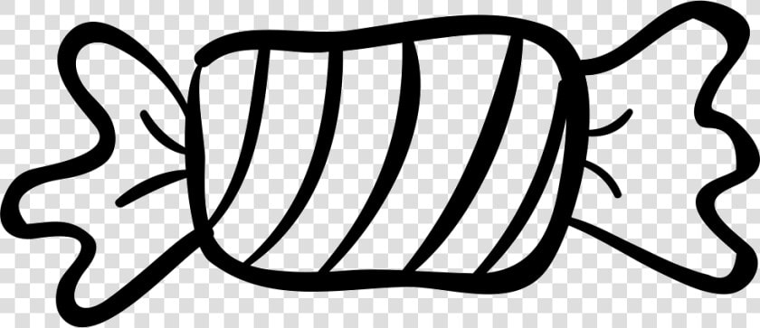 Halloween Candy Of Rectangular Striped Hand Drawn Shape   Candy Black And White Clipart  HD Png DownloadTransparent PNG