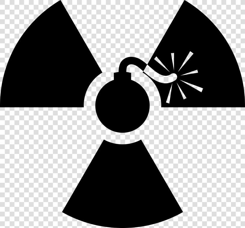 Atomic Blast Clipart   Radiation Symbol Black And White  HD Png DownloadTransparent PNG
