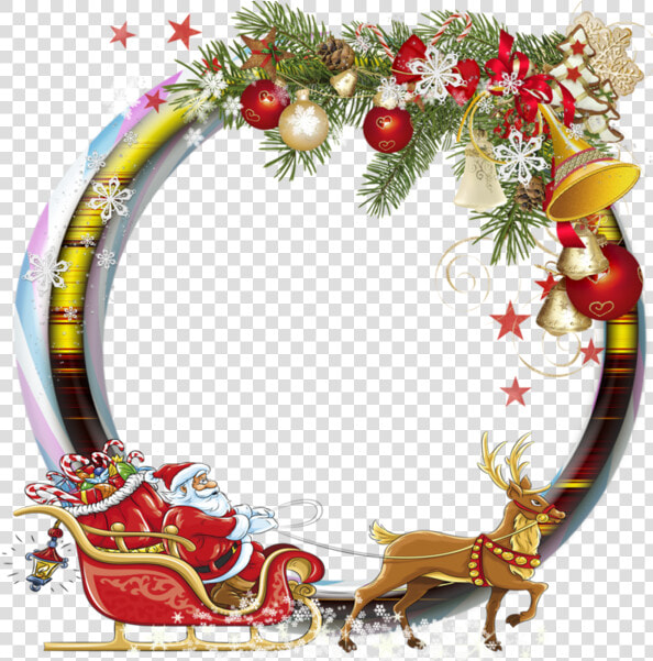 Transparent Clipart Cadre Noel   Round Christmas Frame Png  Png DownloadTransparent PNG