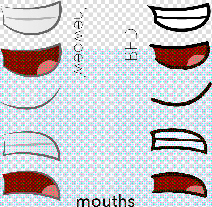 Mouth Smile Clip Art   Bfdi R Mouth  HD Png DownloadTransparent PNG